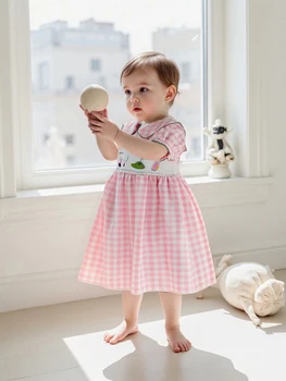 Baby Girl Sleeveless Floral Print Ruffle Hem Dress with Bow Detail and Matching Bloomers Set 2