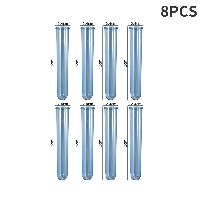 3/5/8/10Pcs Acrylic Test Tubes Plant Incubator Flower Concrete Cement Pot Test Tubes flowers test tube vase
