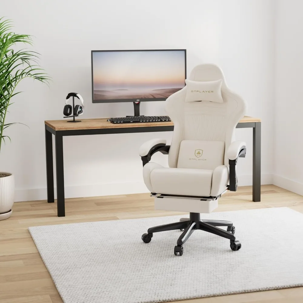 Gaming Chair, Computer Chair with Footrest and Bluetooth Speakers, High Back Ergonomic Gaming Chair 2