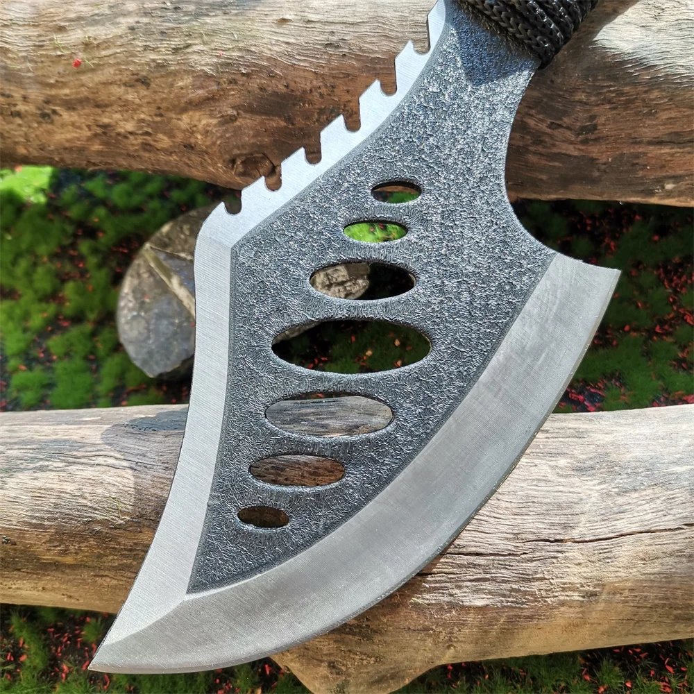 Stainless Steel Survival Hunting Tomahawk Ax - Lightweight Camping Hand Fire Ax with Paracord Handle and Nylon Sheath 2