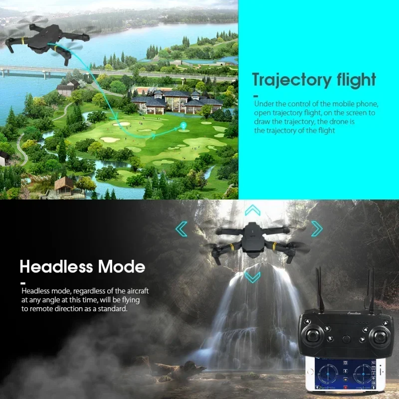 

Quadcopter Camera Hight Hold Mode Foldable Arm Mini Dro. Net E58 4K Profesional WIFI FPV Dron With Wide Angle RC