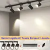 Set Led Track Light Fixture COB Track Lighting 220V Spot Lights Track Lamp Rail 40W Spotlight For Kitchen Clothing Shop spot led 1