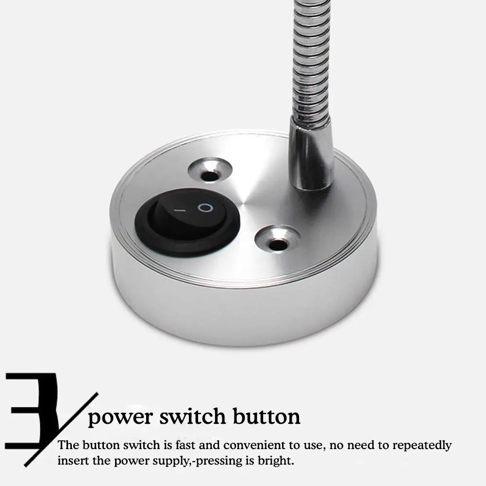 Aluminum LED Reading Light for RV Boat Yacht with USB Port