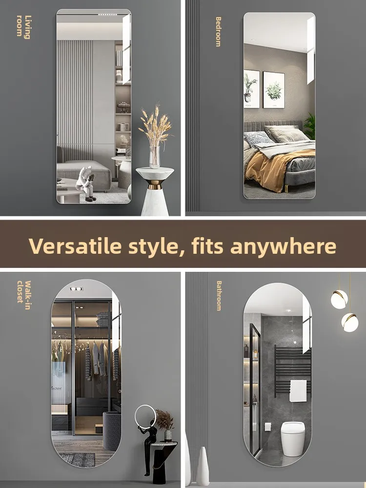 Acrylic Mirror Wall Stier Self Adhesive Full Body Mirror Bedroom Dormi Clothing Mirror eup Decorative Mirror Surface