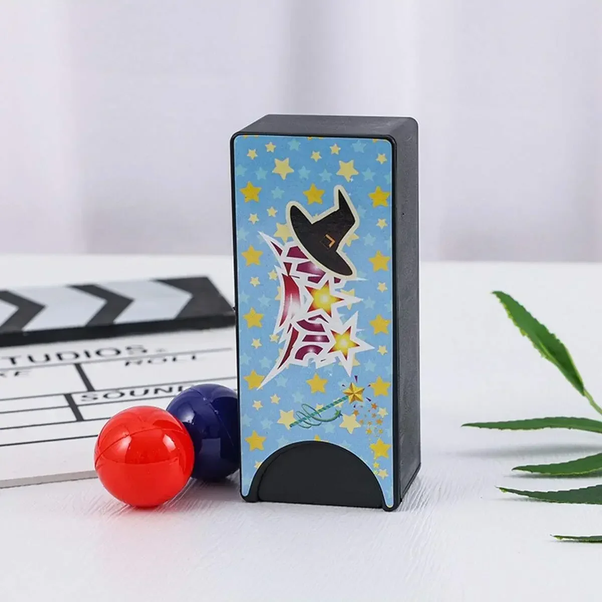 Magic Box Magic Tricks Toy Kids Changeable Turning Red Blue Ball Props