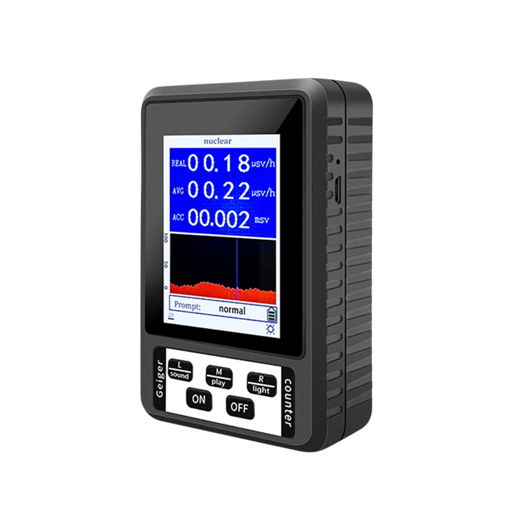 

UYANGG Portable Geiger Counter Nuclear Radiation Detector Personal Dosimeter Marble Tester X-rays γ-rays β-rays Detecting Tool
