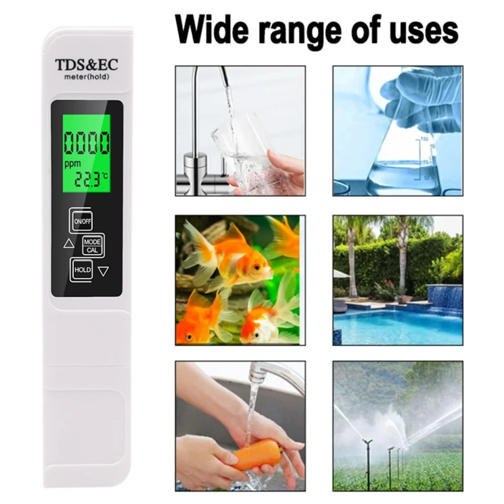 Moniteur de température 3 en 1 TDS EC, compteur d'eau 0 à 9999 PPM, testeur  de qualité de l'eau potable, analyseur de filtre d'aquarium, rine PCR -  AliExpress