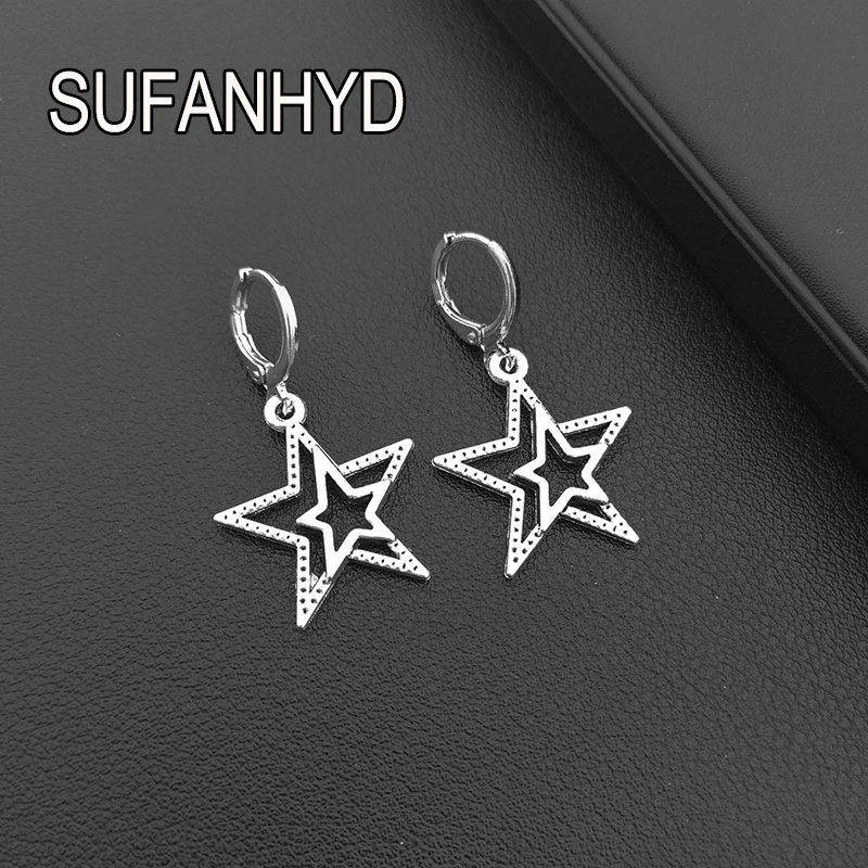 Stud Earrings Dangle Earrings Hoop Earrings Drop Earrings Pendant Earrings Long Earrings Crystal Earrings Creative Star Earrings for Women Fashion Tremella Earrings Gifts for Girls Cute Loop Mini Little Star