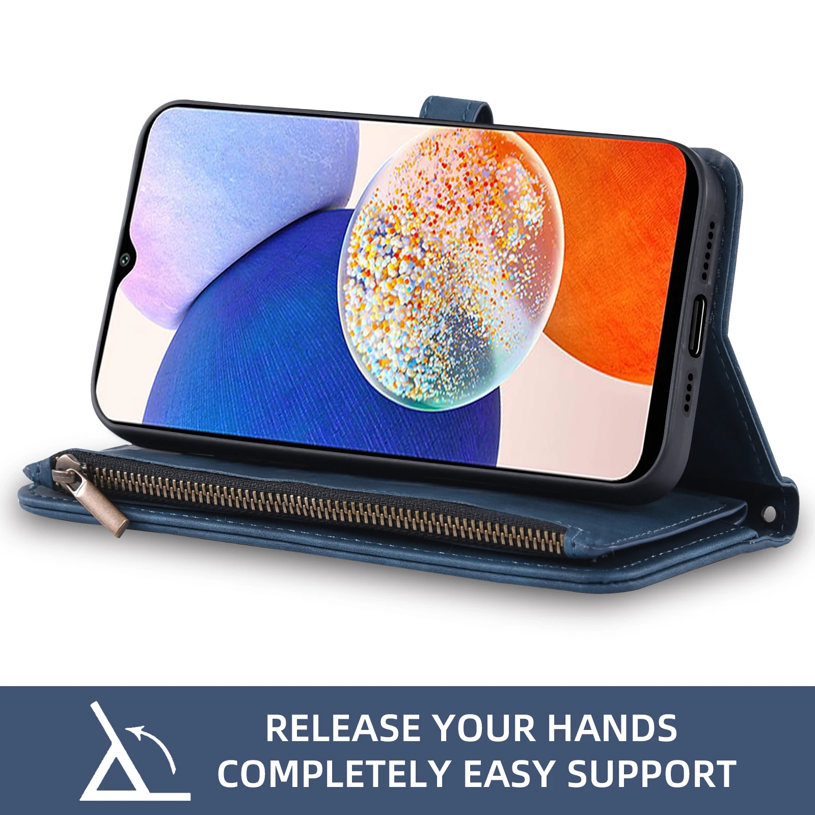Flip Leather Zipper Pocket Wallet Multiple Card Slots With bracket Phone Cover Suitable For Apple IPhone11 Pro Max i11 girls Use