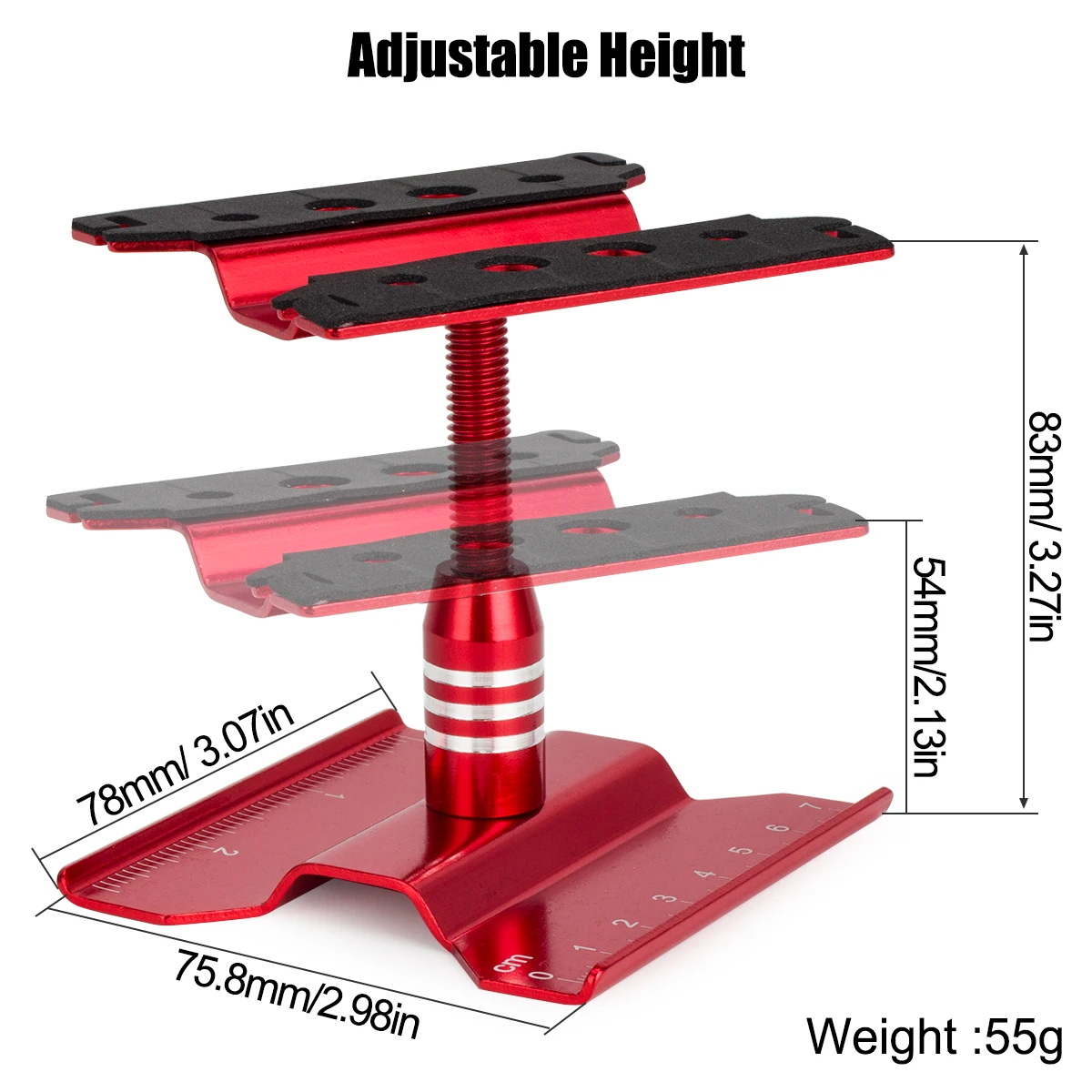 Aluminum RC Repair Stand Workstation for 1/16 1/18 1/24 Scale RC Models Axial SCX24 FCX24 Traxxas TRX4M