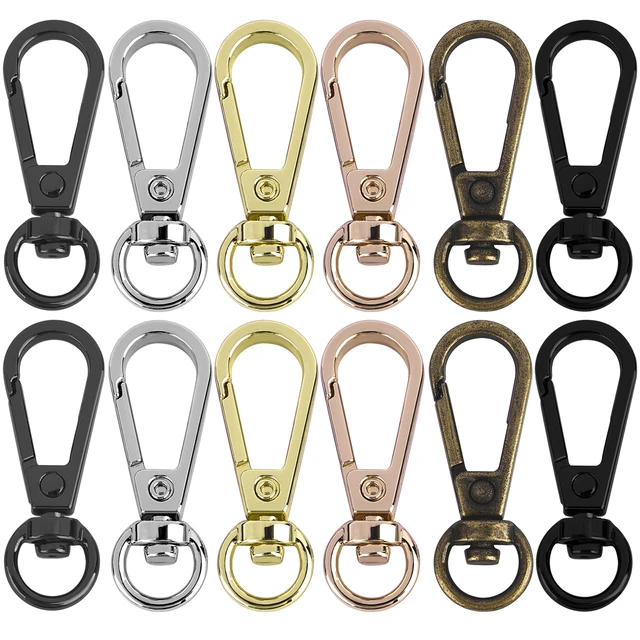 uxcell Key Chain Hooks, Zinc Alloy Keychain Key Clip Hook, Key Rings Waist  Pendant Leather Buckle for Car Key