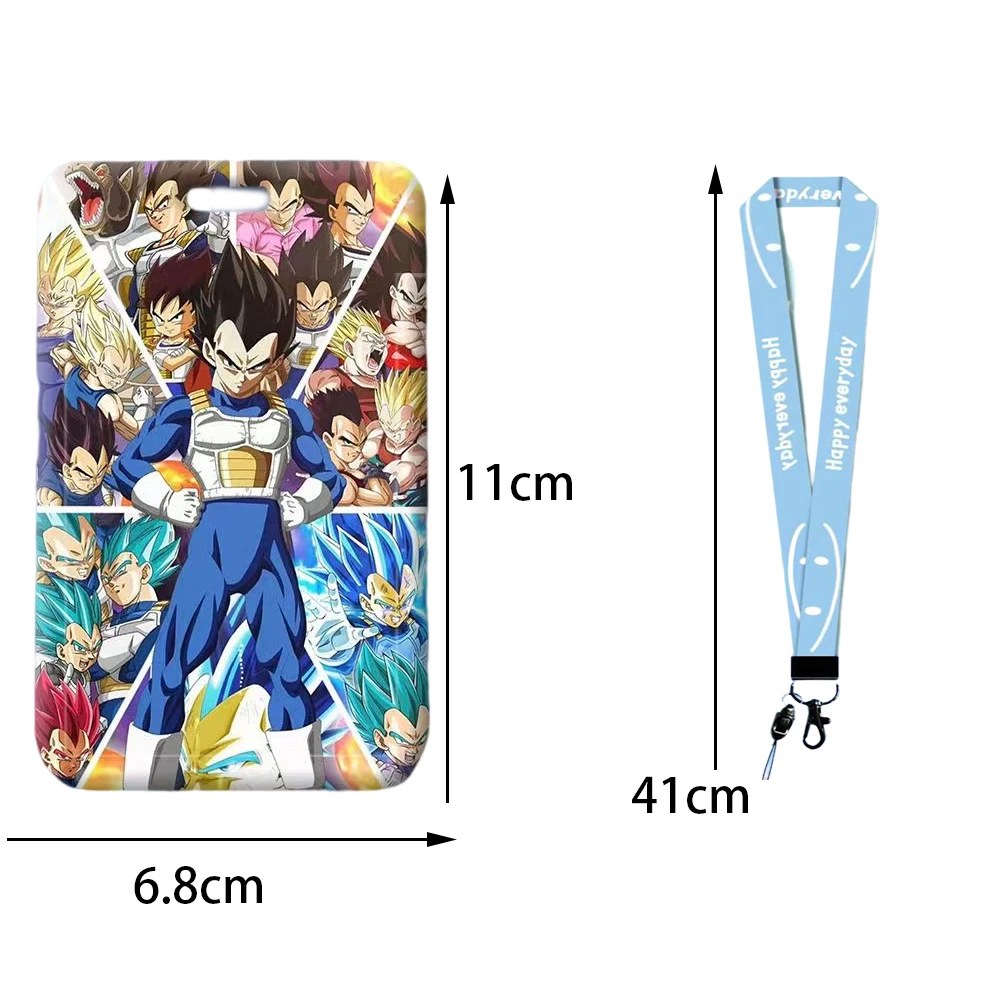 Dragon Ball Colored Campus ID Lanyard Clip Card Sleeve Anime