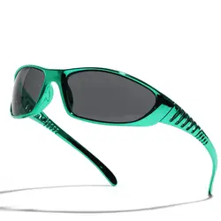 Futuristic Silver Hollow Sunglasses - Trendy Unisex Fashion Accessory (Bright Green)
