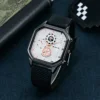 1PC European and American large dial trendy square watch for men and women, handsome and cool for high school students 3