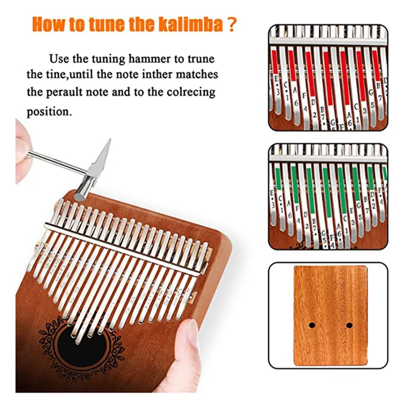 A51Q-Kalimba Thumb Piano 21 Keys, Portable Kalimba Thumb Piano, Piano for Adults, Kids and Beginners