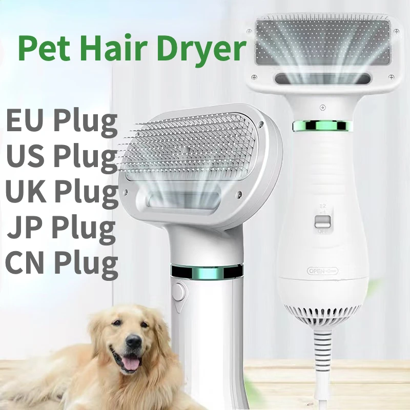 2-In-1 Pet Dog Dryer Quiet Dog Hair Dryers and Comb Brush Grooming Kitten Cat Hair Comb Puppy Fur Blower Adjustable Temprature pet hair dryer