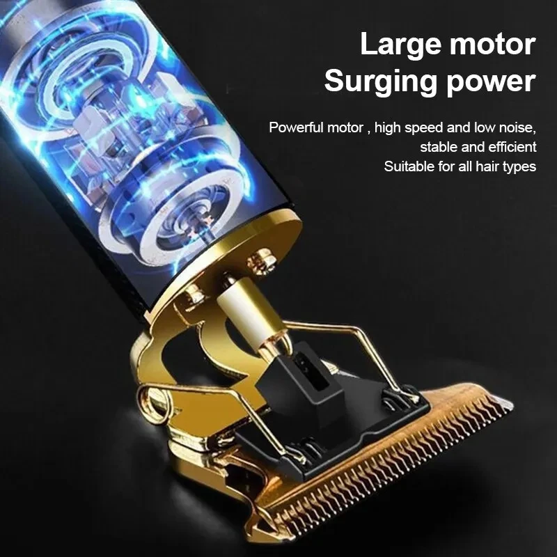 T9 Professional Hair Trimmer Wireless Electric Hair Clipper Beard Shaver Men Hair Cutting Machine Barber Big Blade Cutting Tools 5