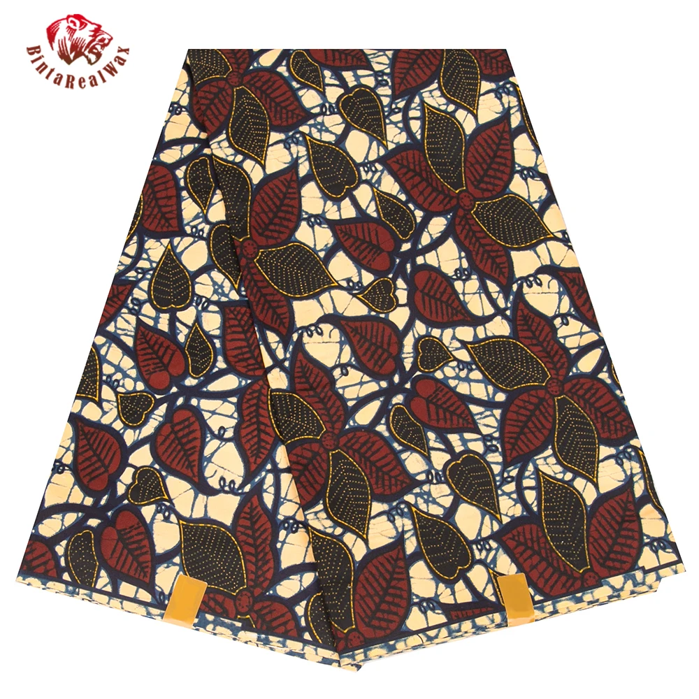 

Bintarealwax African Polyester Fabric High quality Ankara Fabric House batik Fashion New African fabric sewn cloth FP6572