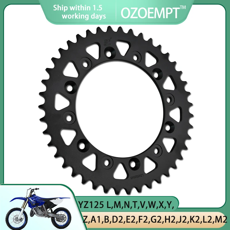 

OZOEMPT 520-47T Motorcycle Rear Sprocket Apply to YZ125 L,M,N,T,V,W,X,Y,Z,A1,B,D2,E2,F2,G2,H2,J2,K2,L2,M2 YZ426 F-M,N,P