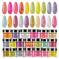 1oz Nail Acrylic Powder Mixed Hexagon Chunky Glitter Sequins For Nail Extended Builder Sculpture Gel Polish Acrylic Powder 1