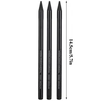 3PCS Sketching Tools Hard Medium Soft Charcoal Pencils Woodless Pure Carbon Woodless Charcoals 5.7inch Drawing Pencils Artists 6