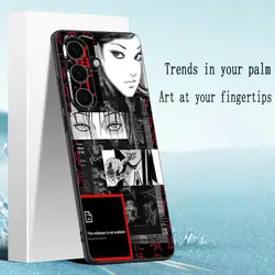 Tomie Junji Inspired Urban Horror Art Soft Black Phone Case - Samsung S23 Ultra (Z1)