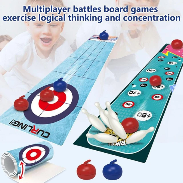 Table Top Fun Family Games Foldable Mini Curling Ball Tabletop Curling Game  For Kids Adults Teens Boys Family School Travel - AliExpress