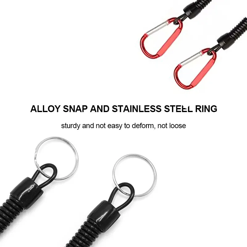 3pcs Fishing Anti Loss Ropes 12cm/15cm/18cm Stretchable and Curly Drawstring with Buckle Camping Anti Loss Mobile Phone