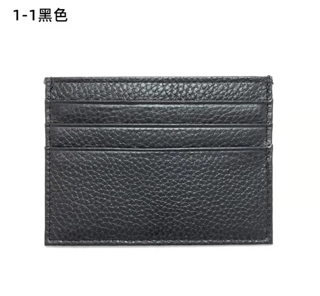 Personalized Genuine Leather Card Holder – Custom Initial Slim Wallet & Monogrammed Name Case