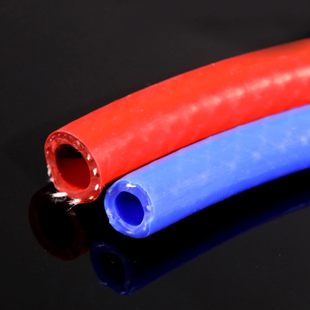1M 6-32mm ID Silicone Vacuum Tubing Reinforced Braided Rubber Hose Air Water Pipe Heat Resistant High Pressure Line silicone tube rubber tubing rubber tube rubber hose