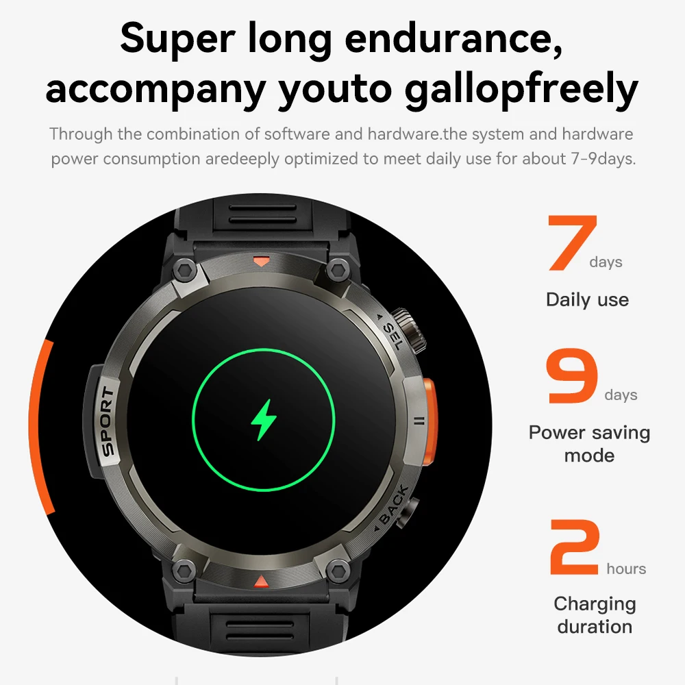 LEMFO Ʈ ġ S100 Smartwatch  ǰ  ޴      ȭ 2023 1.43 ġ