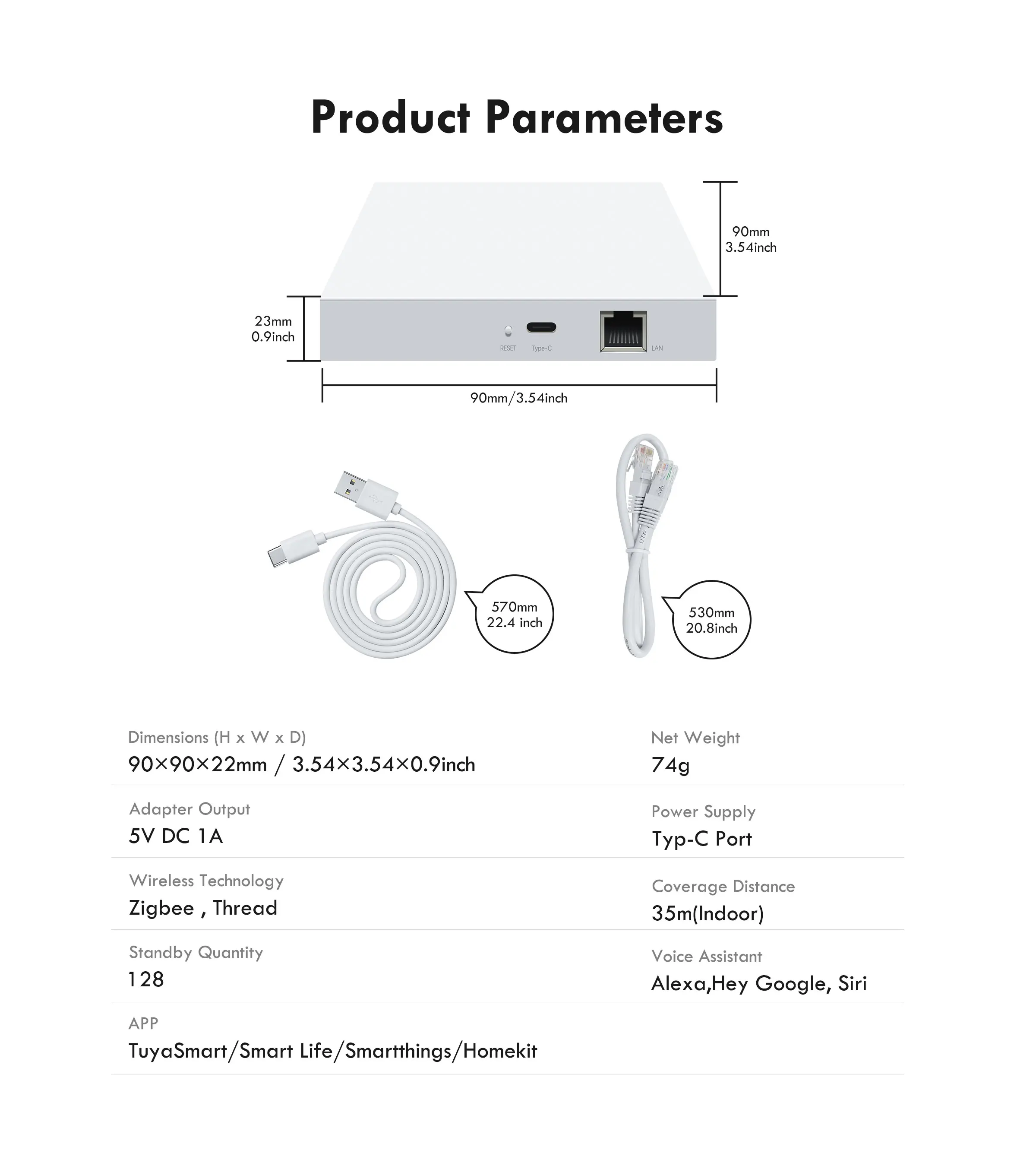 Matter ZigBee Hub, Alexa Siri Homekit, Hey Google Smartthings