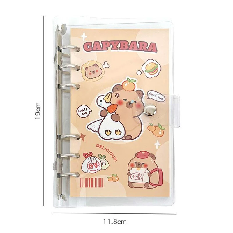 Cute Loose-leaf Notebook Capybara Hand Book Student Diary Cartoon Portable Detachable Notepad Student Stationery Gifts