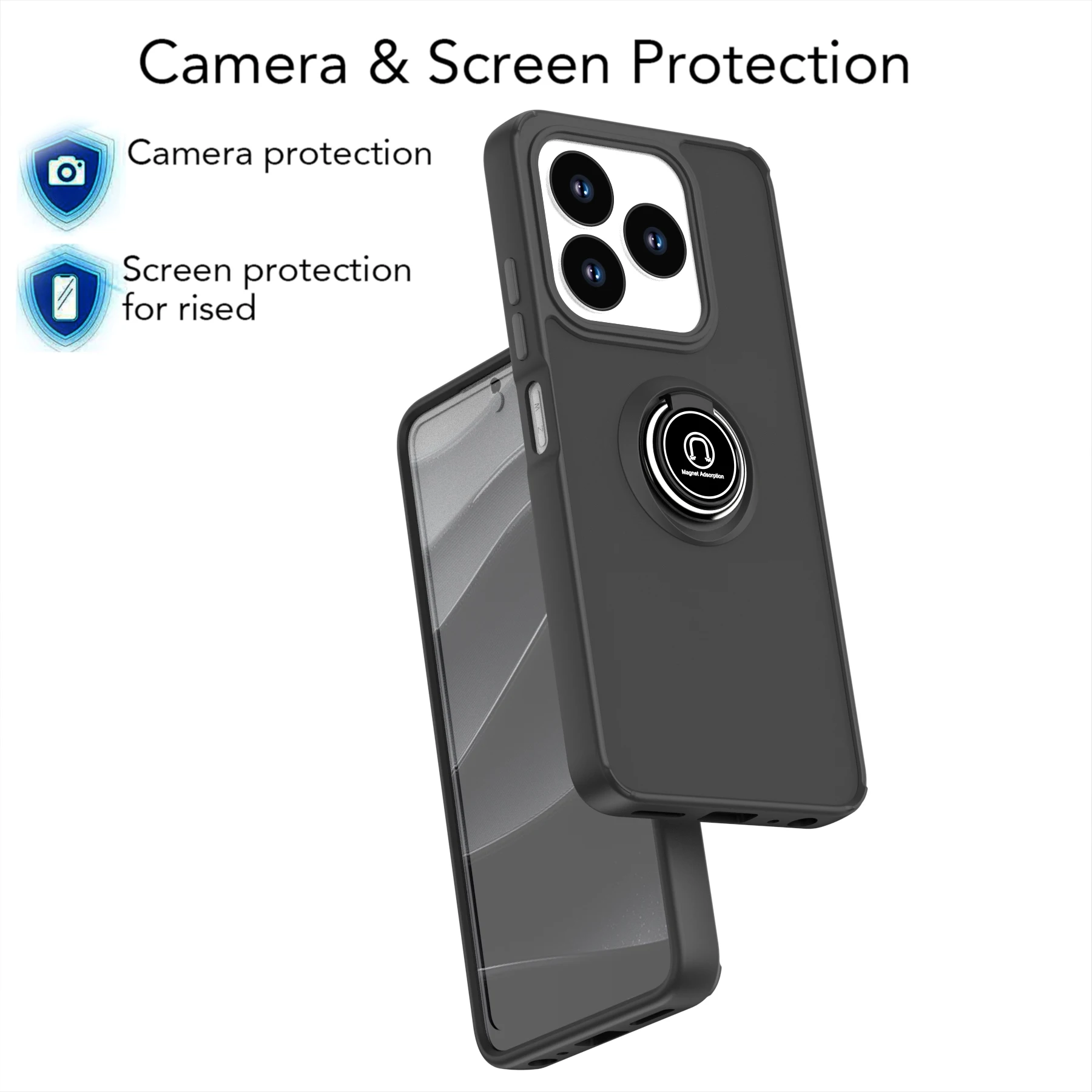 Universal 360 Rotation Magnetic Bracket Stand Case Cover