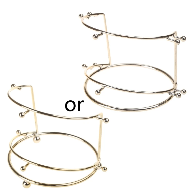 

Tiara Crown Headband 2 Layer Display Rack Gold Metal Princess Crown Stand Holder Crystal Headbands Storage Organizer