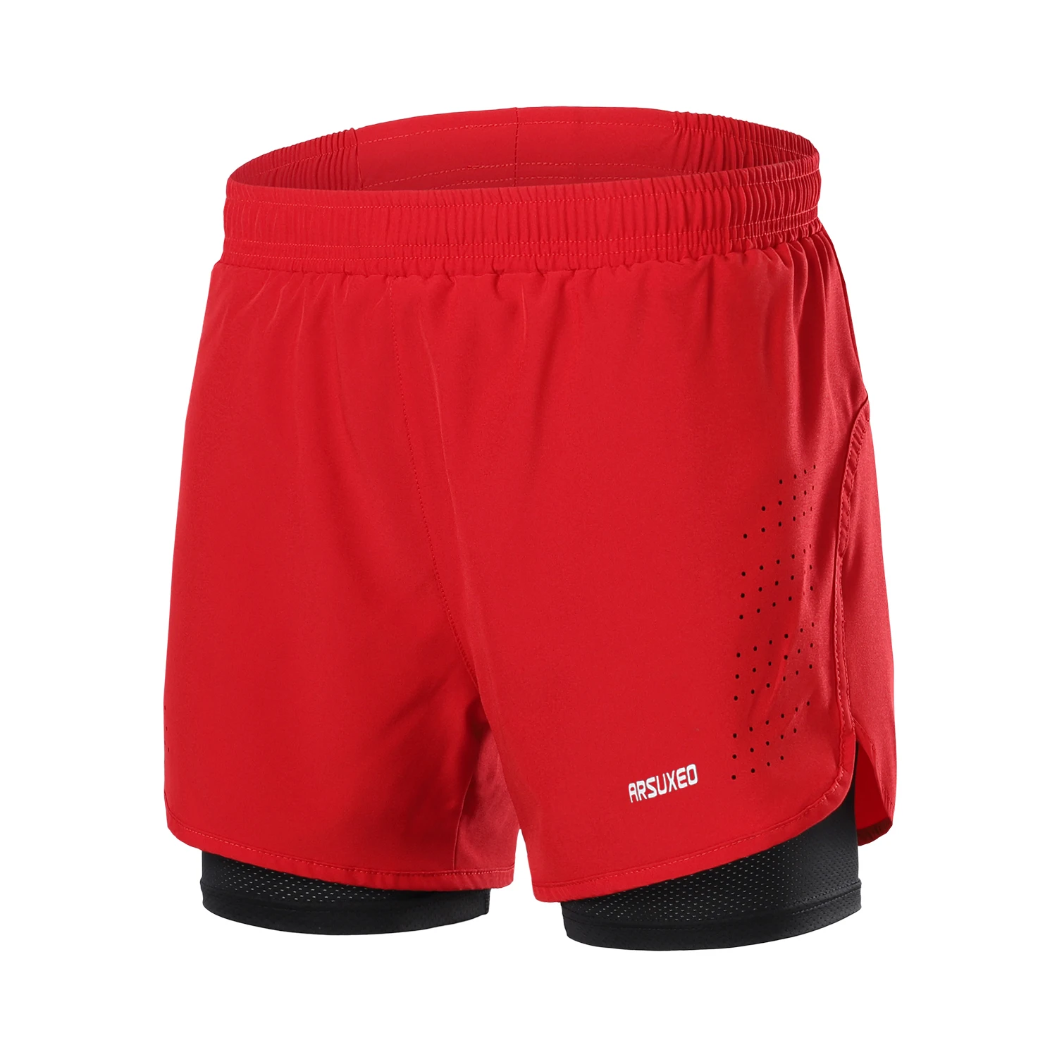 ARSUXEO Men&rsquo;s Running Shorts 2 in 1 Spring Gym Athletic Training Fitness Outdoor Jogging Short Pants Quick Dry Brearthable B179