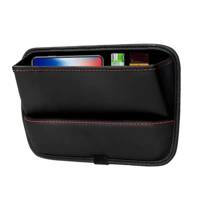 

Car Console Side Organizer Auto Seats Side Catcher Caddy Catch Storage PU Leather Seats Side Organizer Caddy For Phone Key