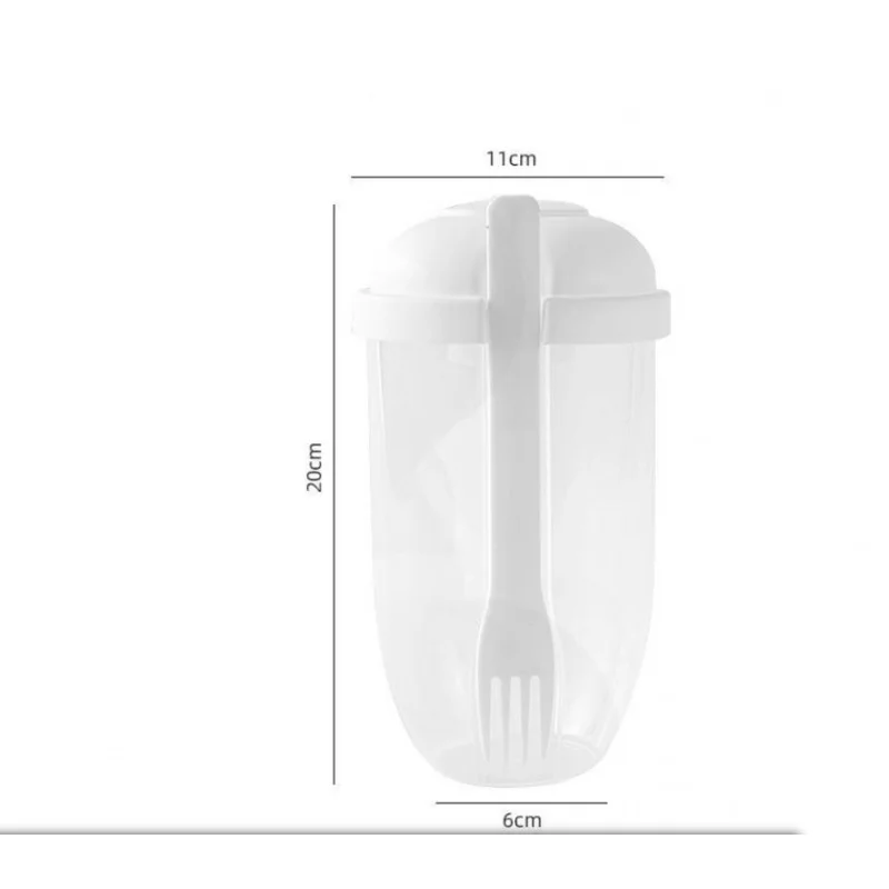 Salad Cup Fresh Salad Shaker Container with Lid and Fork for Lunch Dressing Shaker for Portable Breakfast Meal Vegeta 1pc storage container kitchen gadgets salad shaker