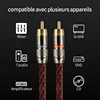 Cable audio RCA vers RCA, 1 paire, câble d'interconnexion HIFI stéréo