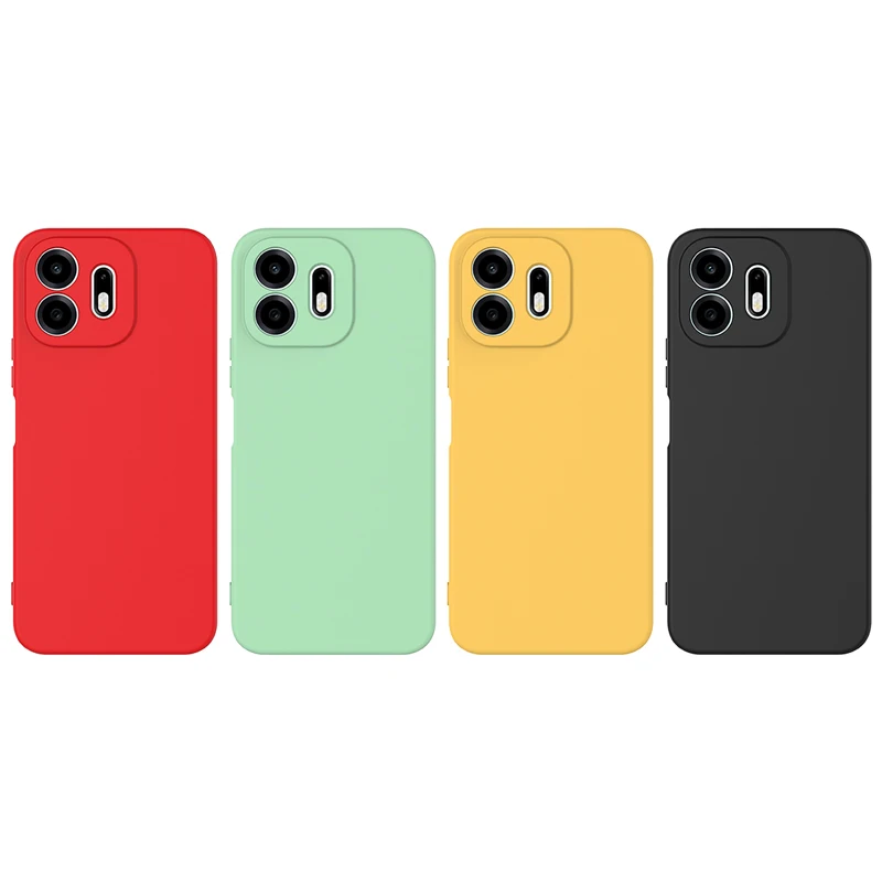 Premium Liquid Silicone Non-slip Back Phone Cover with Strap Lanyard and Flocking Interior