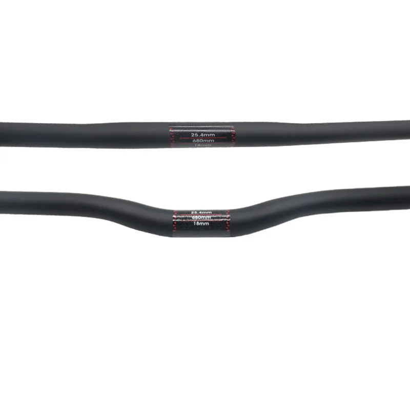 Bicycle Handlebar 25.4 Full Carbon Handlebar Folding Bike Horizontal Handle Bar 400-700MM One-Shaped Ultralight Bicycle Straight Handlebar