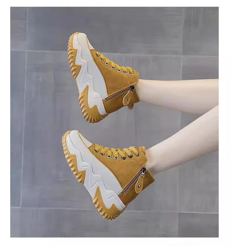 Damenschuhe mit dicker Sohle für Herbst und Winter