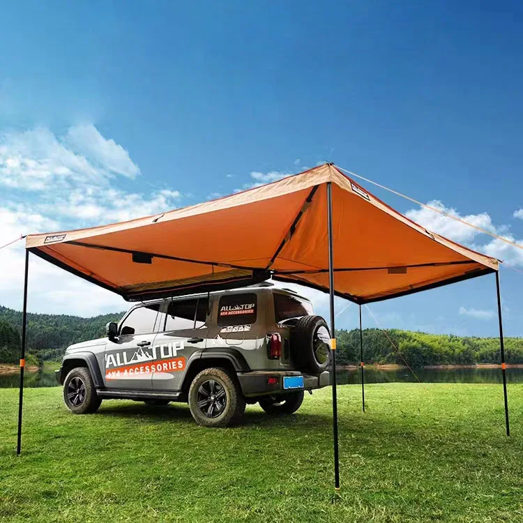 

4wd Outdoor Camping Car Side Awning Tent Waterproof 270 Awning Outdoor Side Portable Car Shade Canopy