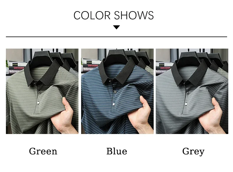 BROWON Brand 2025 Summer Man's Branded Polo Shirt Thin Striped Design Short Sleeve Retro Style Office Work Polo Shirt for Man 14 S05164a1154e14e88b68719ad72ee53da6