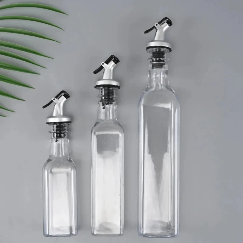 Oil Bottle 150ML/250ML/500ML Oil Pot Plastic Leak-proof Kitchen Seasoning Soy Sauce Vinegar Bottle Transparent Olive Oil Bottle