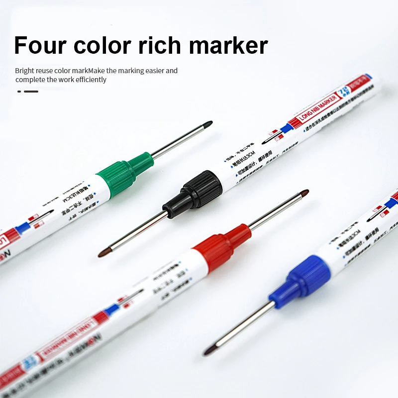 32MM Long Head Marker Pens 1/3Pcs Large Capacity Deep Hole Head Waterproof Four Color Markers For Metal Woodworking Art Supplies permanent marker pen marker pens permanent marker permanent markers markers pen long nib markers art markers art marker pen