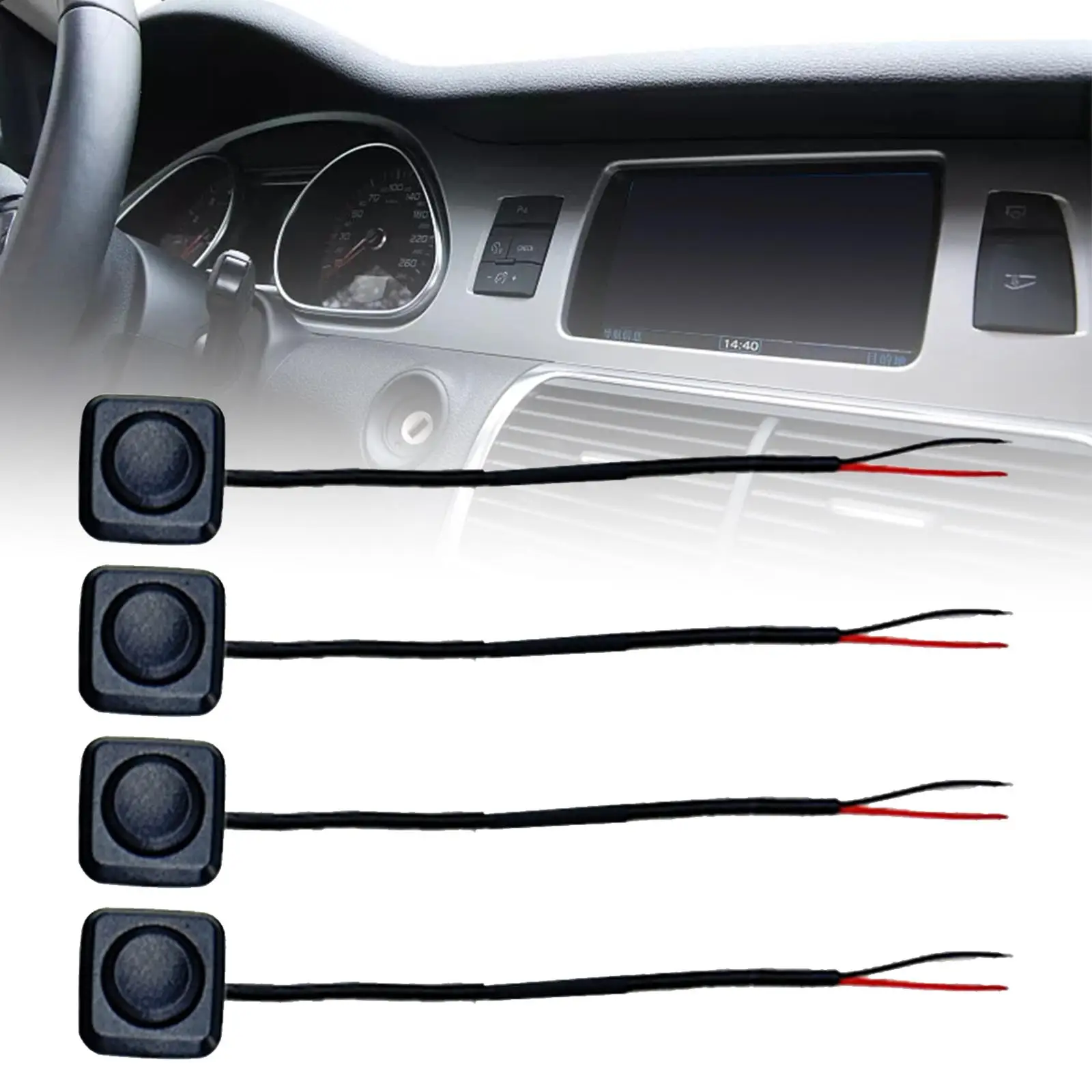 4Pcs Push Button Easy to Install Pre-wired Waterproof Momentary Push Button on Off Switch for Truck Boat Vehicle Automotive