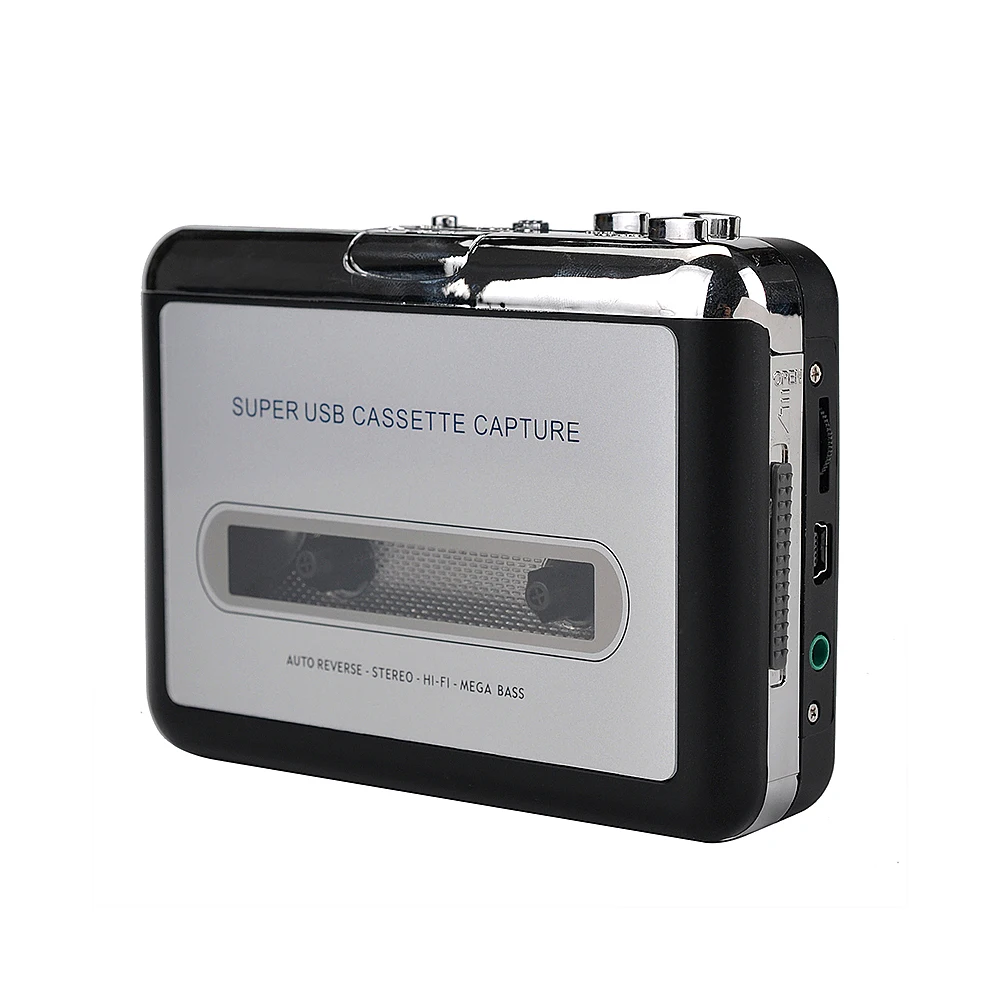 Cassette Player USB Portable Tape Convert Player Tape to MP3/CD Format Capture MP3 Audio Music Via USB Plug and Play Converter tomashi f 318a portable cassette player tape recorders fm am radio walkman with built in speaker for news music language learnin