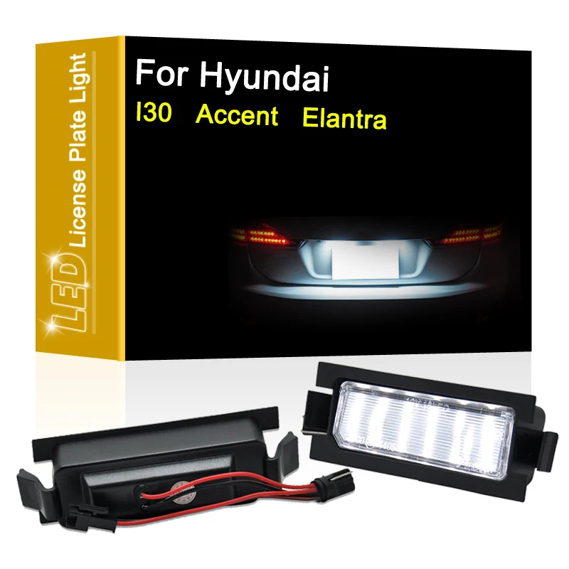 12V LED Number Plate Lamp For Hyundai I30 11-19 Accent 11-17 Elantra GT Hatchback 13-17 White License Plate Light Assembly