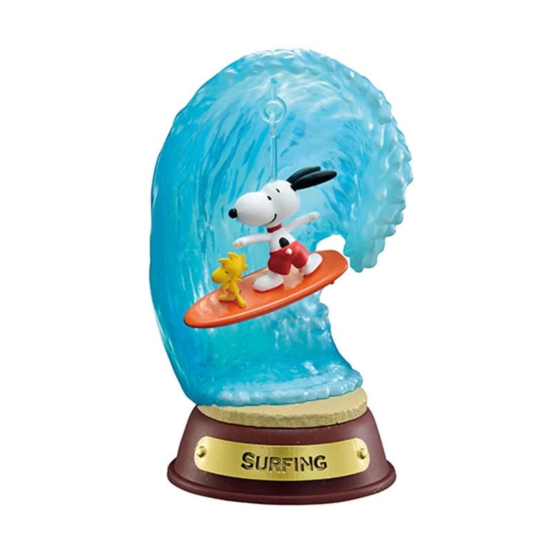 Re Ment Original Peanuts Anime Snoopy SWING ORNAMENT Surfing Piano